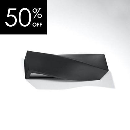 OUTLET Raw Design Warp Ceramic Dual Emission Wall Light - Black