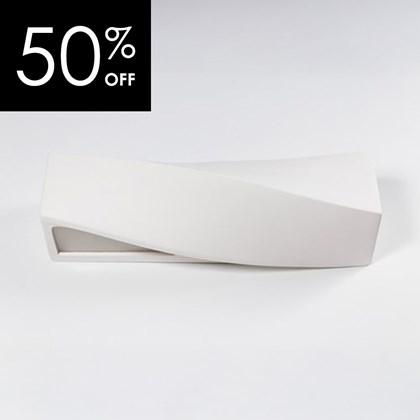 OUTLET Raw Design Warp Ceramic Dual Emission Wall Light - White