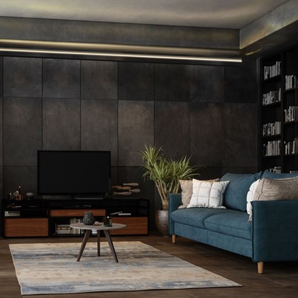 Eleni Lighting EL601 Wide Square LED Linear Profile Cornice alternative image