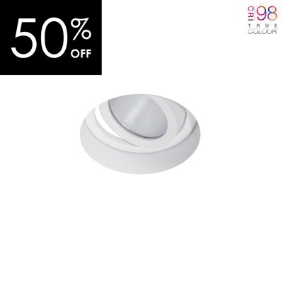 OUTLET DLD Eiger 1-R LED Adjustable Plaster In Downlight True Colour CRI98 - Next Day Delivery