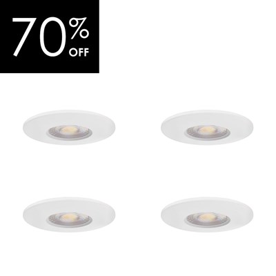 OUTLET DLD X4 LED 4CCT Switchable Recessed Downlights | 4 Pack