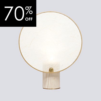 OUTLET Kimu Design Screenlight 1.0 Round Ivory Table Lamp