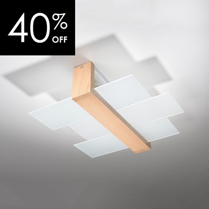 OUTLET Raw Design Equilibrium Ceiling Light - Natural Wood