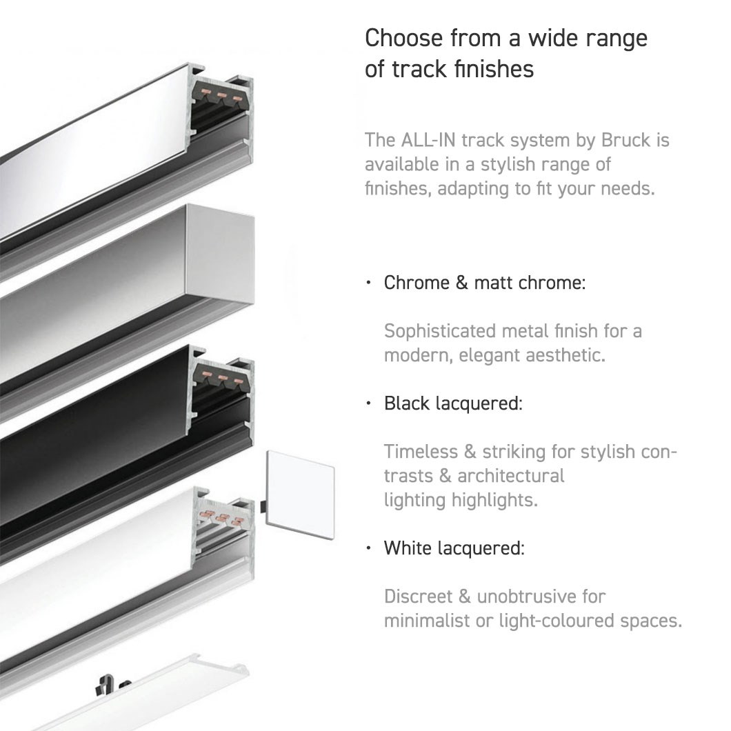 Bruck ALL-IN 230V Modular Track System | Darklight Design | Lighting ...