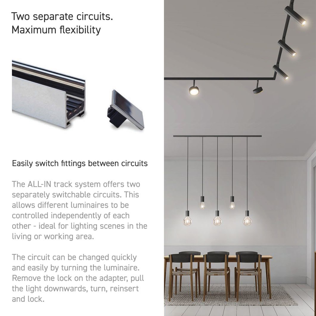 Click Track System Bruck ALL-IN 230V Modular Track System | Darklight Design | Lighting ...