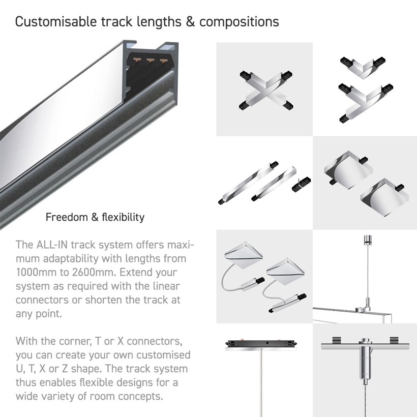 Filou Track System Bruck ALL-IN 230V Modular Track System | Darklight Design | Lighting ...