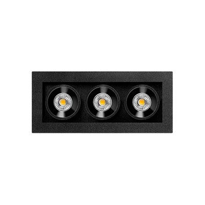 Arkoslight Black Foster Micro 3 LED Recessed Downlight 
