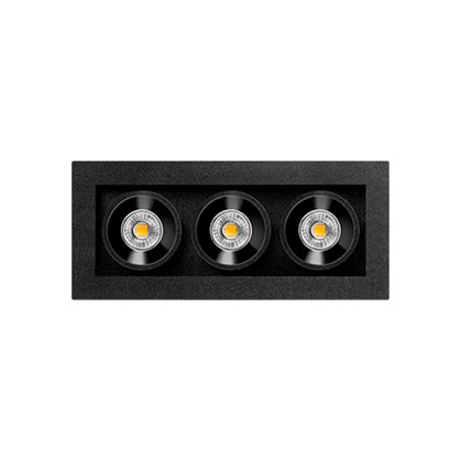 Arkoslight Black Foster Micro 3 LED Recessed Downlight 