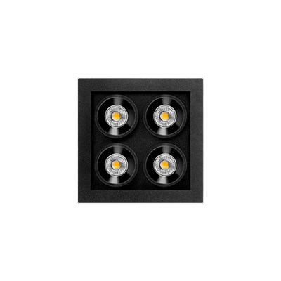 Arkoslight Black Foster Micro 2x2 LED Recessed Downlight
