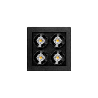 Arkoslight Black Foster Micro 2x2 LED Recessed Downlight