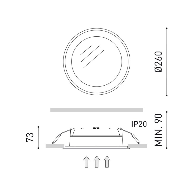 Arkoslight Drop Recessed LED Ceiling Light | Darklight Design ...
