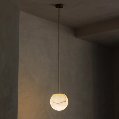 Contain Planette Alabaster Tube Pendant