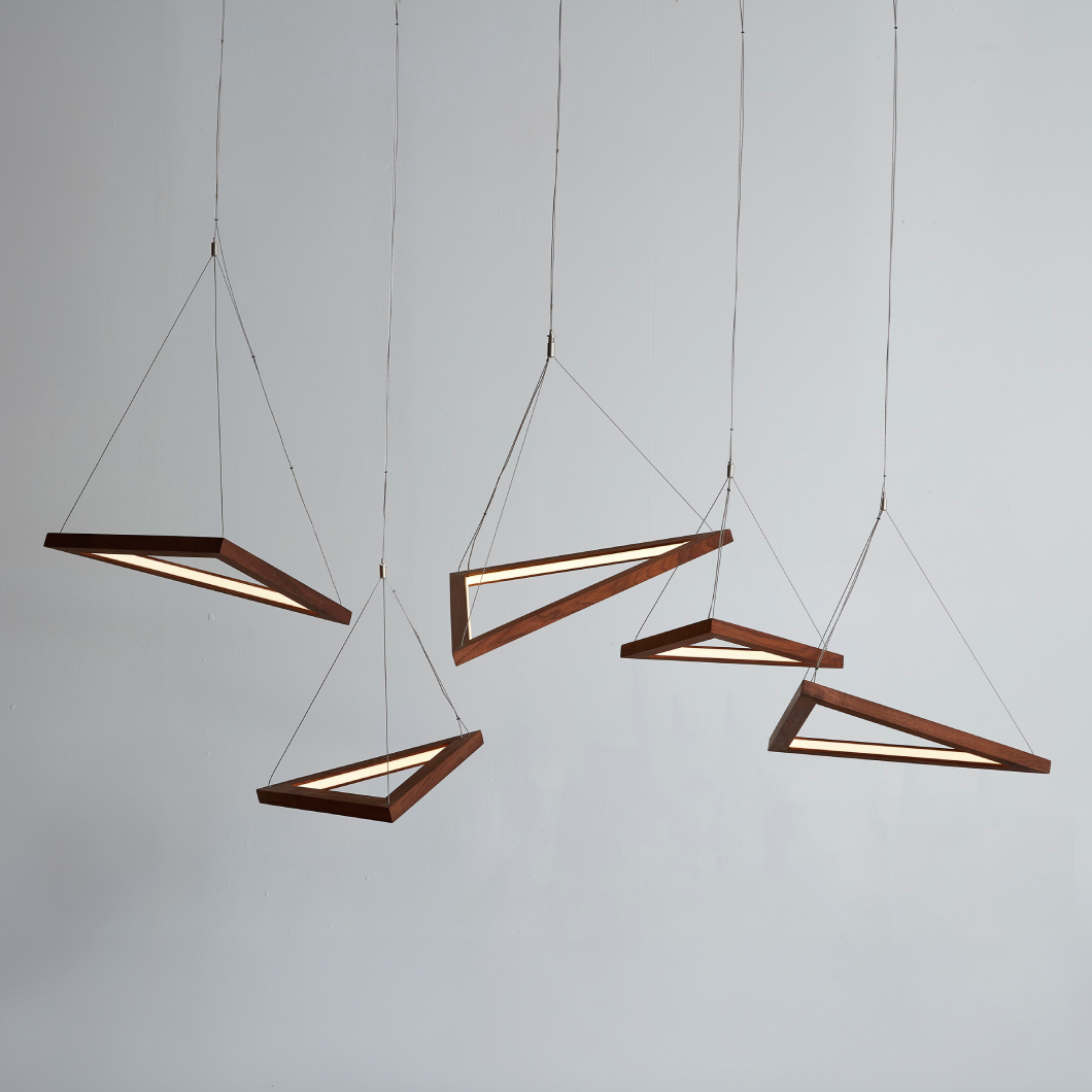 Algorithm Triangular Led Pendant Hollis+Morris Triangle LED Pendant | Darklight Design | Lighting Design ...