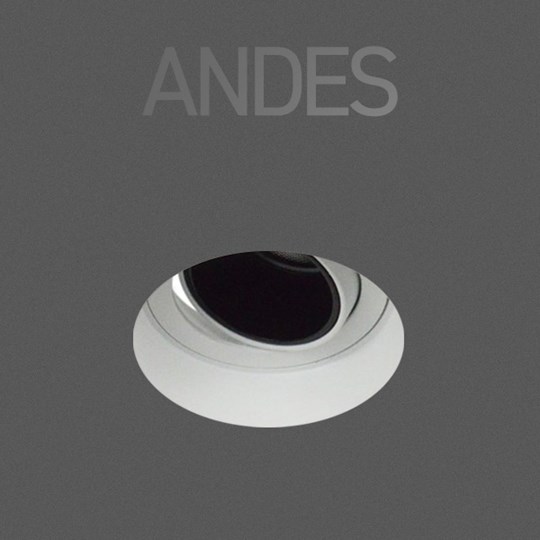Andes downlight on dark background, with overlaid typography