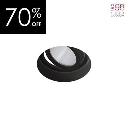 OUTLET DLD Eiger 1-R LED CRI98 Adjustable Plaster In Downlight - Black