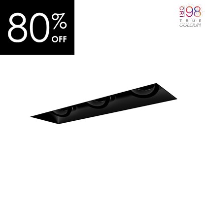 OUTLET DLD Eiger 3 LED CRI98 Adjustable Plaster In Downlight - Black