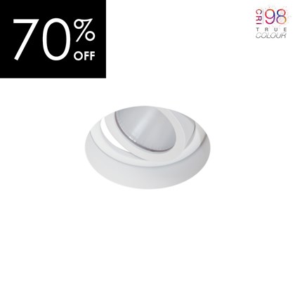 OUTLET DLD Eiger 1-R LED CRI98 Adjustable Plaster In Downlight - White