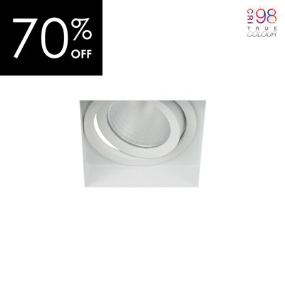 OUTLET DLD Eiger 1-S LED CRI98 Adjustable Plaster In Downlight - White