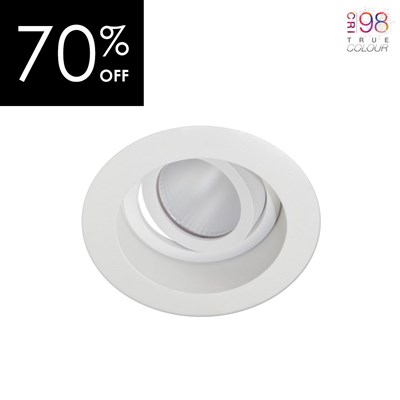 OUTLET DLD Eiger 1-R LED CRI98 Adjustable Recessed Downlight - White